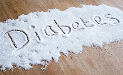 "Diabetes" written in sugar
