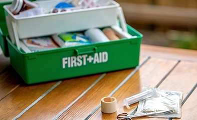 First aid kit and medical supplies