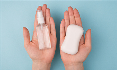 Hand sanitizer and soap 