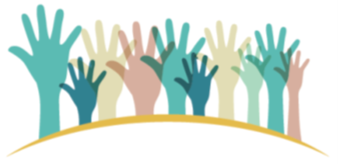 Illustration of hands raised