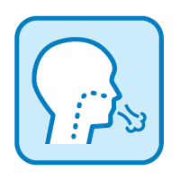 Illustration of person with shortness of breath