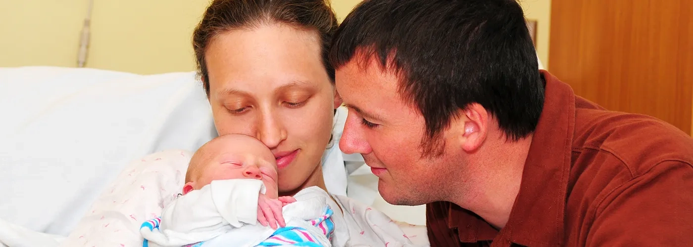 Couple with newborn