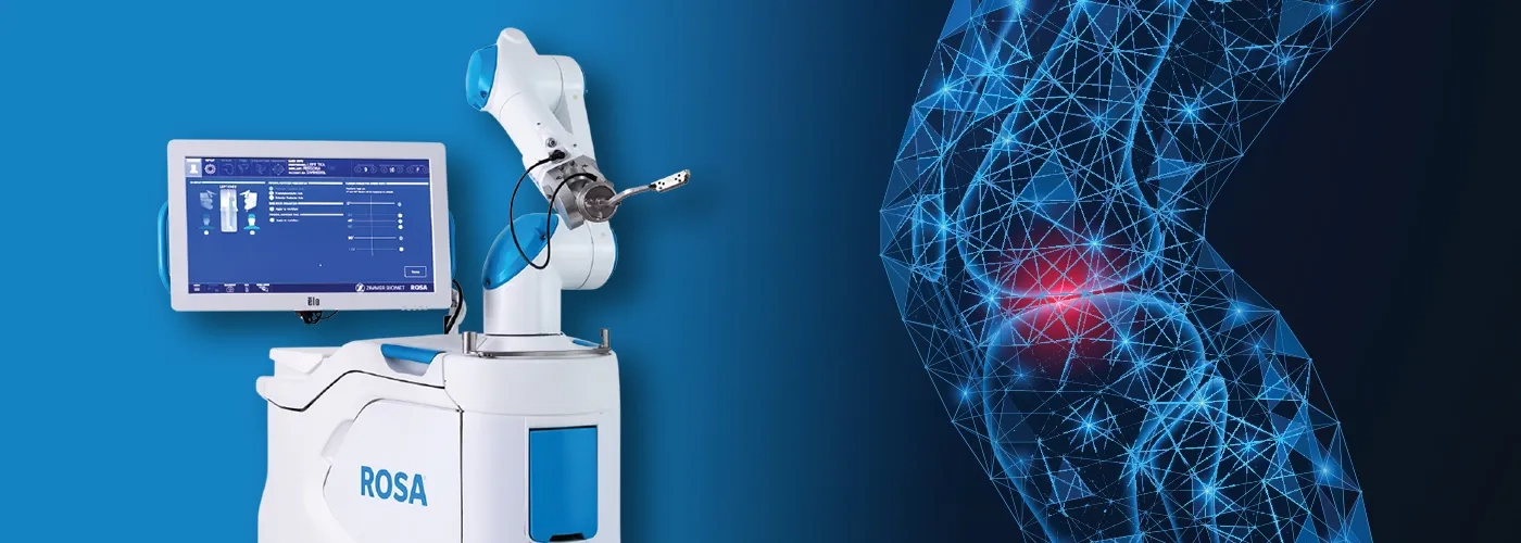 Surgical robot and illustration of knee